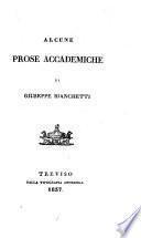 Alcune prose accademiche