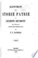Alcuni brani delle storie patrie de Giuseppe Ripamonti