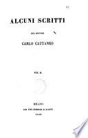 Alcuni scritti del dottor Carlo Cattaneo