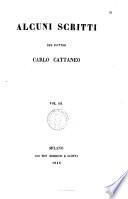 Alcuni scritti del dottor Carlo Cattaneo