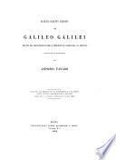 Alcuni scritti inediti di Galileo Galilei