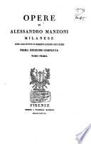 Alessandro Manzoni Opere