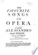 Alessandro nell'Indie. Opera