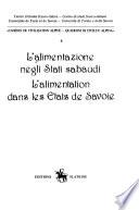 Alimentation dans les Etats de Savoie