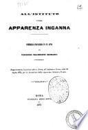 All'istituto ovvero Apparenza inganna commedia-proverbio in un atto di Vincenzo Trambusti