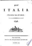 All' Italia. Patientia laesa fit furor. 1796