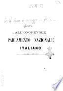 All'onorevole Parlamento Nazionale italiano