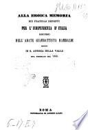 Alla eroica memoria dei fratelli defonti per l'indipendenza d'Italia Discorso