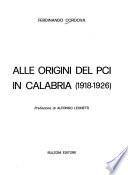 Alle origini del PCI in Calabria, 1918-1926