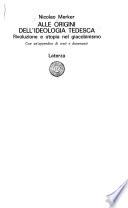 Alle origini dell'ideologia tedesca