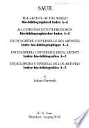 Allgemeines Künstlerlexikon Bio-bibliographischer Index A-Z