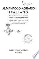 Almanacco agrario italiano piccola enciclopedia agricola