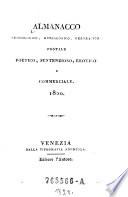 Almanacco Cronologico, genealogico, geografico. Postale poetico, sententioso, erotico e commerciale