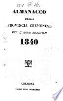 Almanacco Della Provincia Cremonese