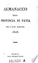 Almanacco Della Provincia Di Pavia per l' anno ...