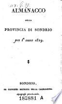 Almanacco Della Provincia Di Sondrio