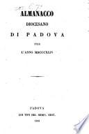 Almanacco diocesano di Padovas