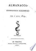 Almanacco etimologico scientifico per l'anno ..