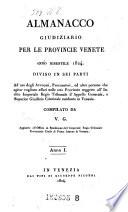 Almanacco Giudizario Per Le Provincie Venete