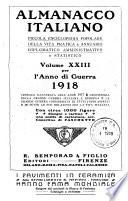 Almanacco italiano piccola enciclopedia popolare della vita pratica e annuario diplomatico amministrativo e statistico