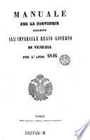 Almanacco per le provincie dell' i[mperiale] r[egio] governo di Venezia