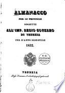 Almanacco per le provincie sogette al I. R. governo di Venezia