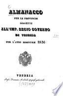 Almanacco per le provincie sogette al I. R. governo di Venezia
