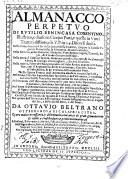 Almanacco perpetuo, illustrato e diviso in cinque parti, (etc.) ... da Ottavio Beltrano. P. 1-5