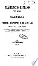 Almanacco romano, ossia raccolta dei primari dignitari e funzionari della corte romana