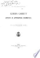 Almeida Garrett appunti di letteratura drammatica ...
