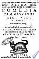 Altea comedia di m. Giouanni Sinibaldi da Morro