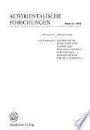 Altorientalische Forschungen