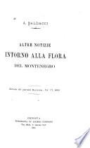 Altre notizie intorno alla flora del Montenegro