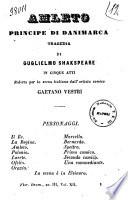 Amleto, principe di Danimarca tragedia in cinque atti di Guglielmo Shakespeare
