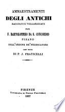 Ammaestramenti degli antichi