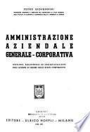 Amministrazione aziendale generale-corporativa