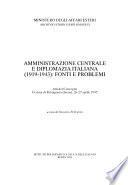 Amministrazione centrale e diplomazia italiana (1919-1943)