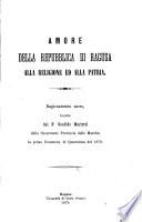 Amore della repubblica di Ragusa alla religione ed alla patria