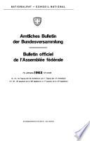 Amtliches Bulletin der Bundesversammlung