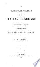 An Elementary Grammar of the Italian Language ...