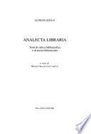Analecta libraria