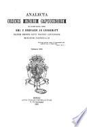Analecta ordinis minorum Capuccinorum