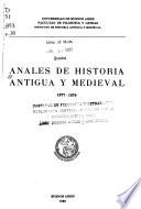 Anales de historia antigua y medieval