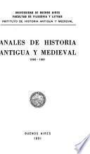 Anales de historia antigua y medieval