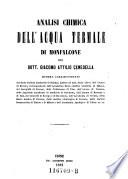 Analisi chimica dell'acqua termale di Monfalcone