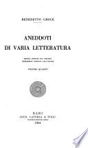 Aneddoti di varia letteratura