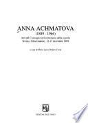 Anna Achmatova (1889-1966)