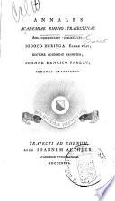 Annales Academiae rheno-traiectinae