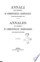 Annales de l'Institut de correspondance archeologique