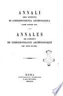 Annales de l'Institut de correspondance archeologique